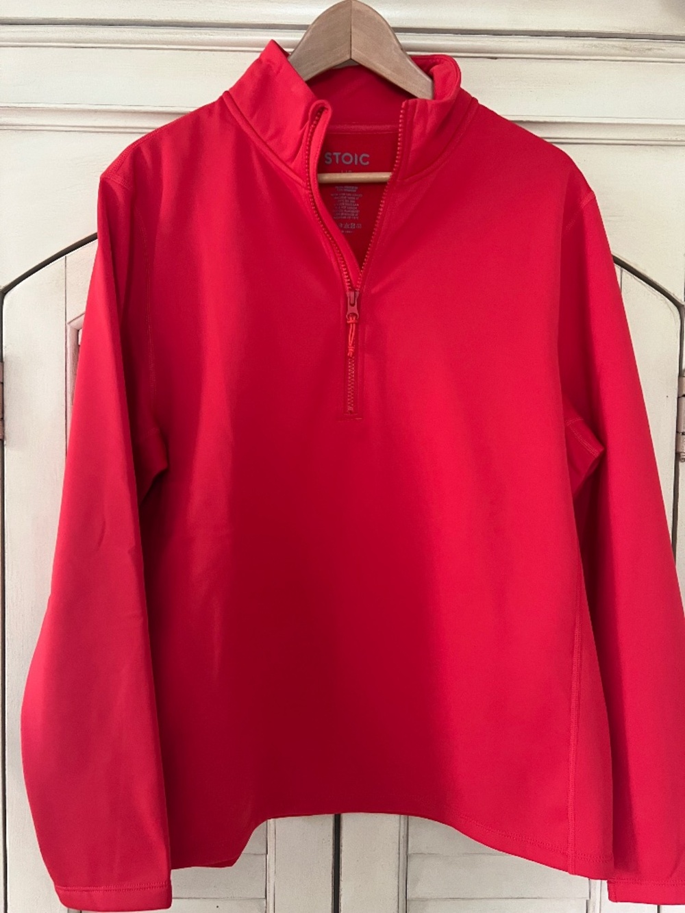 Stoic Red Half Zip Pullover Mens Size Large